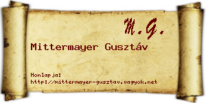 Mittermayer Gusztáv névjegykártya